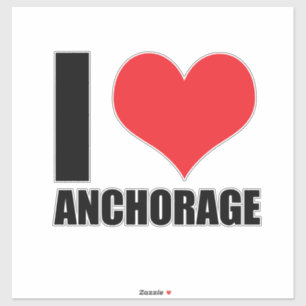 Pegatina Me encanta Anchorage
