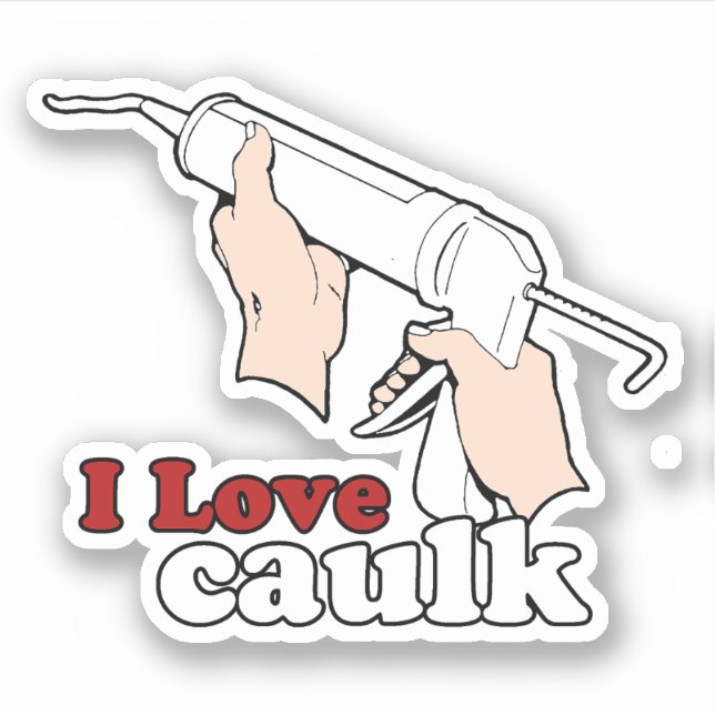 Pegatina Me encanta caulk (Anverso)