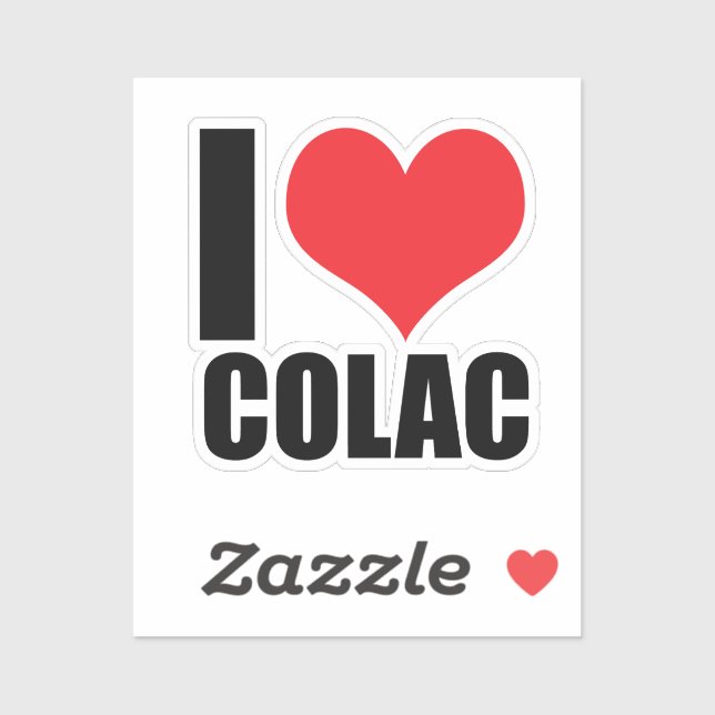 Pegatina Me encanta Colac (Hoja)