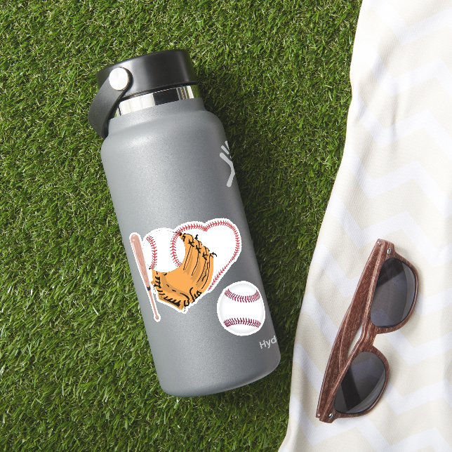 Pegatina Me encanta el béisbol (HydroFlask Insitu)