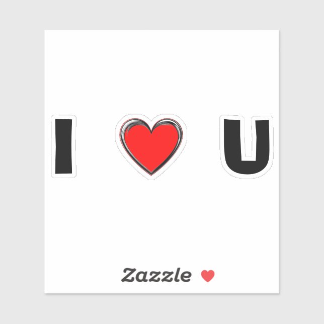 PEGATINA ME ENCANTA EL "CORAZÓN" (Hoja)