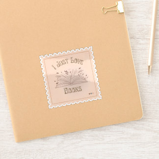 Pegatina Me encanta el estilo de estampado de los libros he