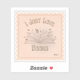 Pegatina Me encanta el estilo de estampado de los libros he