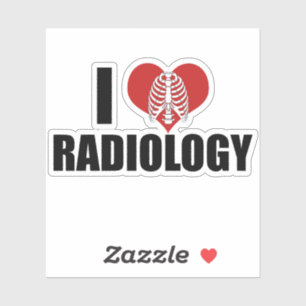 Pegatina Me encanta el radiólogo de Guay radiológico