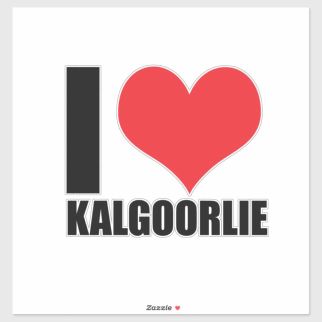 Pegatina Me encanta Kalgoorlie (Hoja)