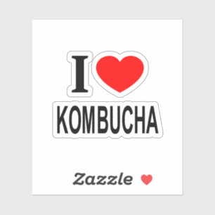 Pegatina Me encanta KOMBUCHA AMO KOMBUCHA ME GUSTA KOMBUC V