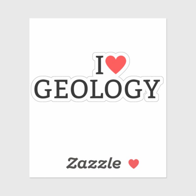Pegatina Me encanta la geología, me encanta la geología, la (Hoja)