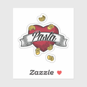 Pegatina Me encanta la pasta