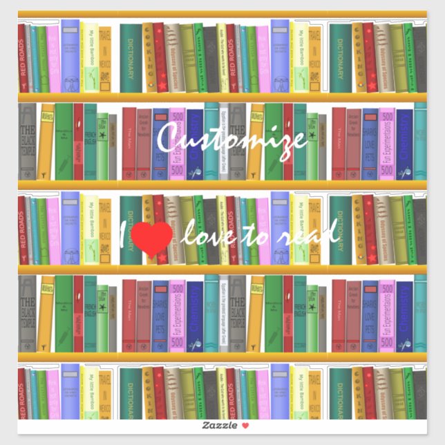 Pegatina Me encanta leer Books Thunder_Cove (Hoja)