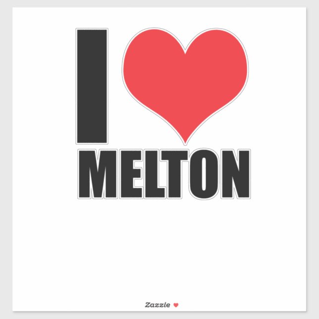 Pegatina Me encanta Melton (Hoja)