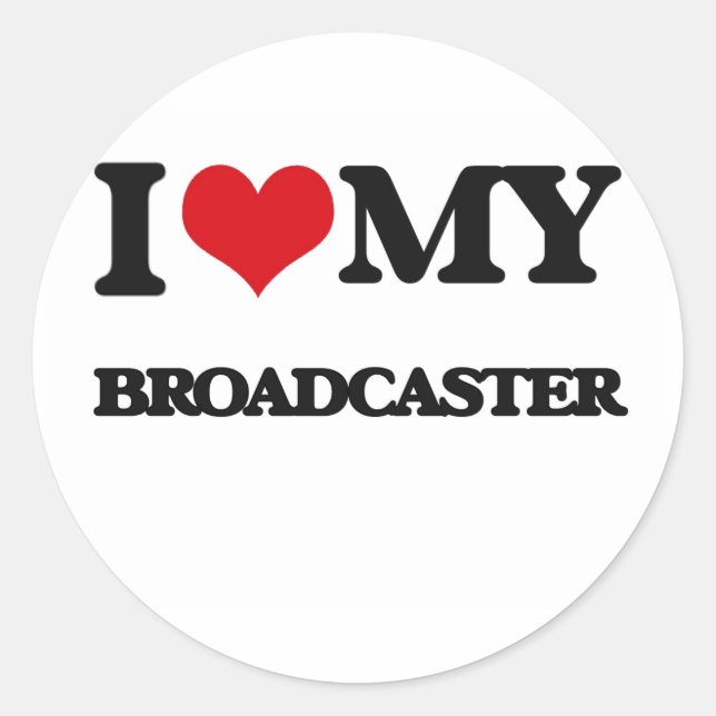 Pegatina Me encanta mi Broadcasting (Anverso)