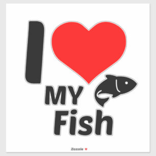 Pegatina Me encanta mi pescado