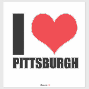 Pegatina Me encanta Pittsburg 