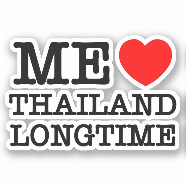 PEGATINA ME ENCANTA TAILANDIA DURANTE MUCHO TIEMPO (Anverso)
