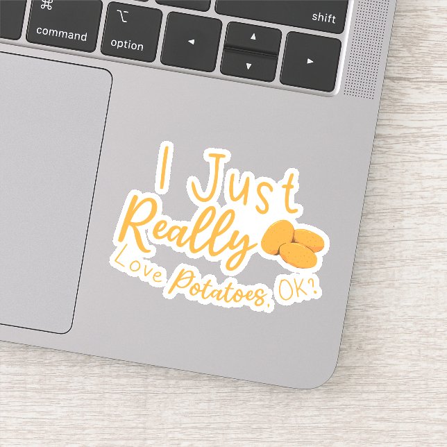Pegatina Me Encantan Las Patatas, ¿De Acuerdo? (Detalle)