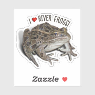 Pegatina Me encantan las ranas del río