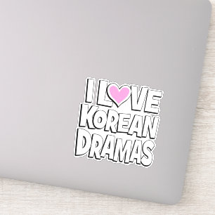 Pegatina Me encantan los dramas coreanos