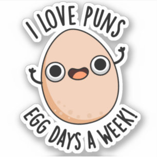 Pegatina Me Encantan Los Huevos Días A La Semana Divertido