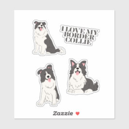 Pegatina Me Encantan mis Stickers de Border Collie
