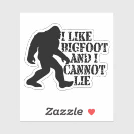 Pegatina Me gusta Bigfoot y no puedo mentir