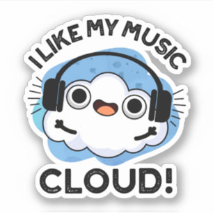 Pegatina Me Gusta Mi Pun Del Clima Funny De La Nube De La M