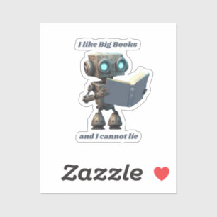 Pegatina Me gustan los libros grandes y no puedo mentir