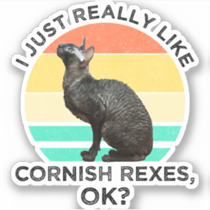 Pegatina Me Gustan Mucho Los Cornish Rex, ¡OK?