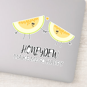 Pegatina Me haces feliz Boda Aniversario Melons