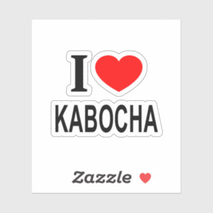 Pegatina Me ❤️ KABOCHA Me encanta KABOCHA Amo KABOCHA Vinyl