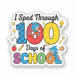 Pegatina Me Lancé a Través de 100 Días de Escuela Chicos Ju