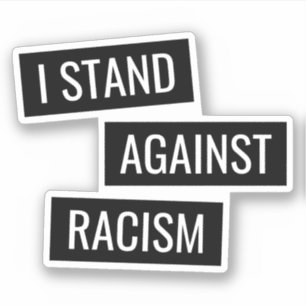 Pegatina Me opongo al racismo