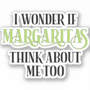 Pegatina Me Pregunto Si Margaritas También Piensa En Mí