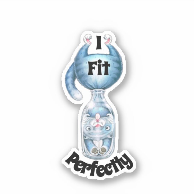 Pegatina Me quedo perfectamente divertido (Anverso)