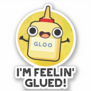 Pegatina Me siento atraído por Glue Pun.