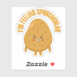 Pegatina Me siento Spudtacular Funny Pun