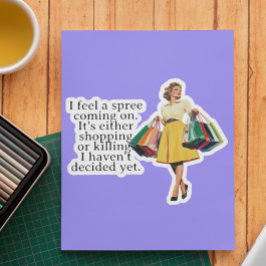 Pegatina Me siento una ama de casa divertida y retro