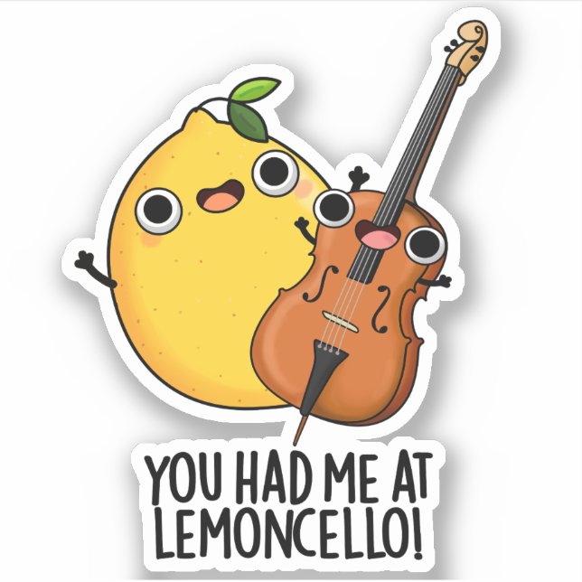 Pegatina Me Tenías En Lemon-cello Funny Bebe Pun (Anverso)