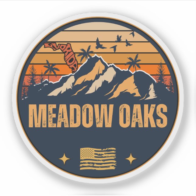 Pegatina Meadow Oaks, Florida  (Anverso)