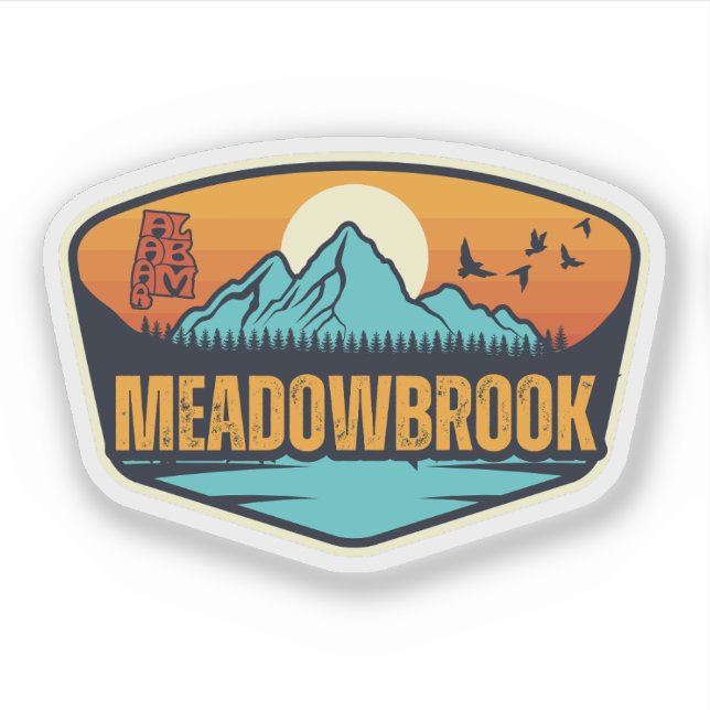 Pegatina Meadowbrook, Alabama (Anverso)