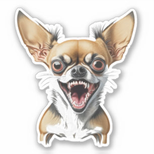 Pegatina Mean Chihuahua personalizada   Perros divertidos