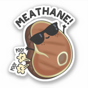 Pegatina Meat-hane Funny Farting Meat Pun