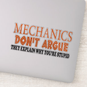 Pegatina Mechanics design funny mechanic