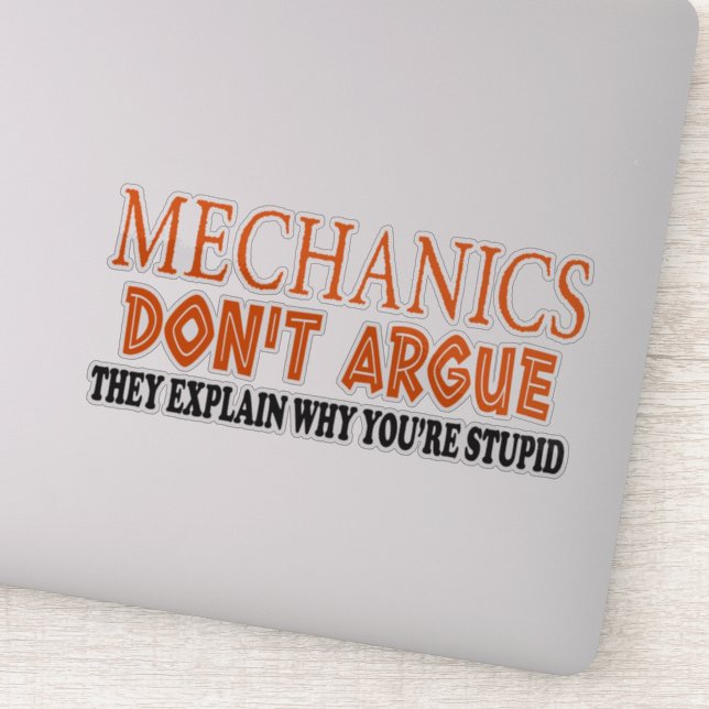 Pegatina Mechanics design funny mechanic (Detalle)