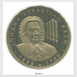 Pegatina Medalla Conmemorativa del Organista J. S. Bach