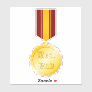 Pegatina Medalla de broche Mejor Papá Día del Padre