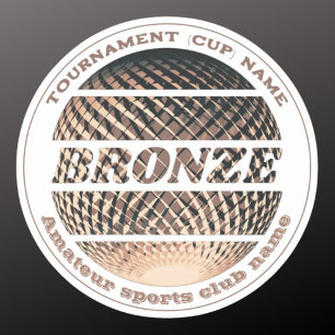 Pegatina Medalla de bronce, tercera ronda ganadora