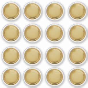 Pegatina Medalla de sello de papel de oro 3D Sello de excel