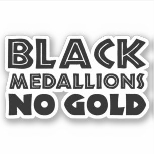 PEGATINA MEDALLONES NEGROS SIN ORO