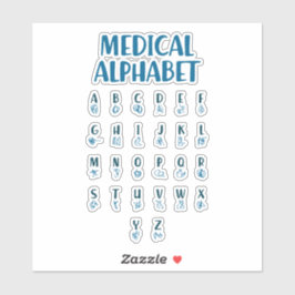 Pegatina Medical Alphabet