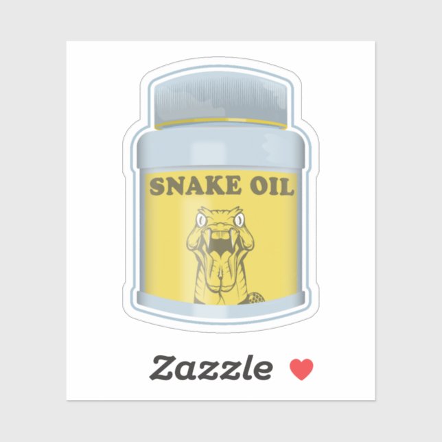 Pegatina Medicina alternativa al aceite de serpiente (Hoja)